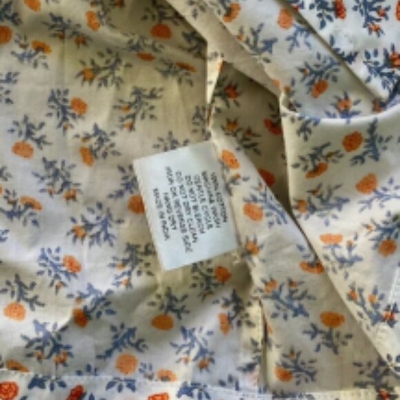 Thierry Colson White W/ Blue Orange Floral Cotton NWT - Picture 6 of 8
